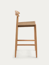 Kave Home Nina stool in solid acacia wood, height 76 cm