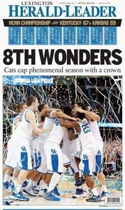 2012 - KENTUCKY WILDCATS - Headline NCAA Championship Poster - - Picture 1 of 1
