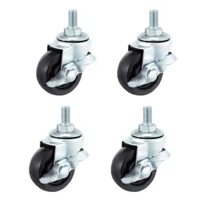 4 pz ruote Caster leggere bloccaggio a vite ruote ruote girevoli - Foto 1 di 13