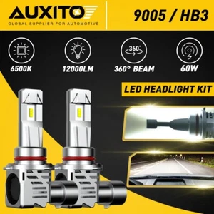 AUXITO 9005 HB3 LED Headlight High Beam Bulbs 12000LM Bright 6500K Xenon White - Picture 1 of 12