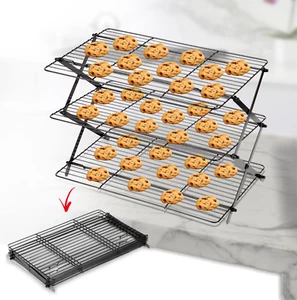 3-Tier Collapsible Cooling Rack For Baking - Sturdy Foldable Wire Rack - Picture 1 of 8