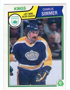 1983-84 OPC Charlie Simmer Card #162 Los Angeles Kings - Picture 1 of 2