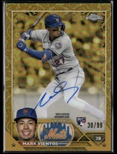 2023 Topps Gilded Collection Mark Vientos Chrome Gold Etch Autographs #/99 - Picture 1 of 2