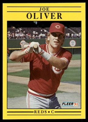 1991 Fleer #75 Joe Oliver Wax/ Cello Pack Variation - Image 1 of 2