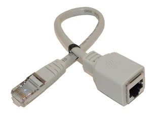 12inch CAT5E SHIELDED Network MALE/FEMALE Port-Saver   Gold Plated  GRAY - Picture 1 of 3