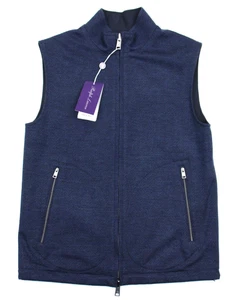 $1995 Ralph Lauren Purple Label Reversible Hybrid Vest Mens XS Navy Italy New - Picture 1 of 10