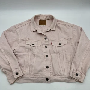 Levi Strauss & Co Premium Jacket Women S Pink Pocket Logo 100% Cotton.#33731 - Picture 1 of 13
