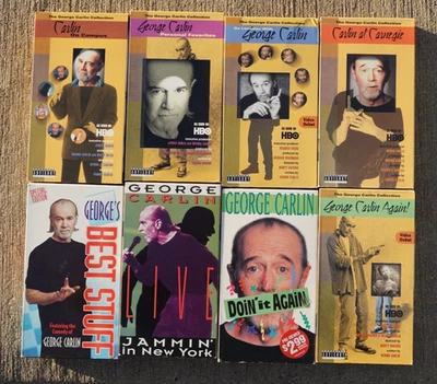 8 George Carlin VHS Again Campus Location Jammin Carnegie Best Stuff Doin' It - Image 1 of 4