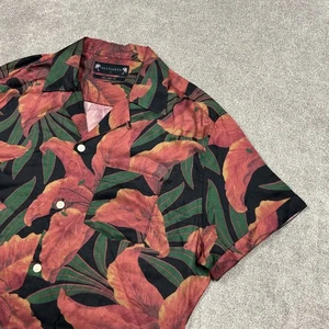 AllSaints Endeavour Camp Shirt Mens S Relaxed Fit Loop Collar Floral Summer - Picture 1 of 11