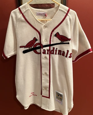 100% Authentic Stan Musial Mitchell & Ness 1944 St. Louis Cardinals Jersey 40 M - Image 1 of 4