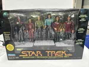 STAR TREK 1994 STARFLEET OFFICERS COLLECTORS SET ACTION FIGURES Playmates 6190 - Foto 1 di 7