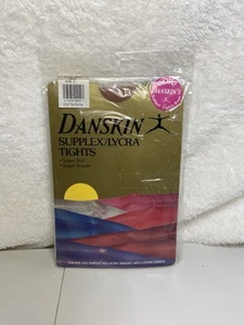 VTG 80's DANSKIN Supplex/ Lycra Tights Sz A Toast dance spandex ballet NOS - Picture 1 of 4