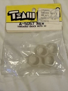 Vintage TEAM LOSI White Threaded Shock Nuts 4 NEW Part # LOSA5057 , A5057 - Picture 1 of 1
