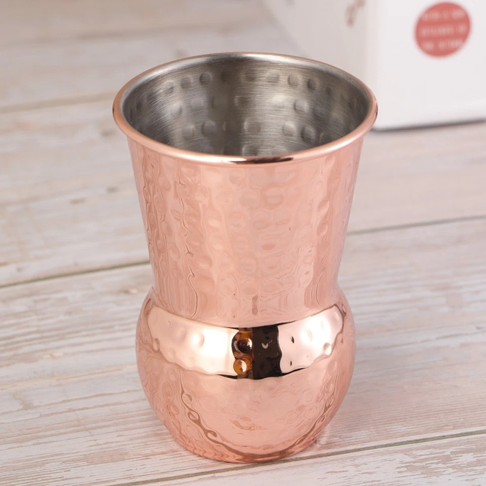 400ml Rose Copper Cup Shot Glasses Retro Wine Goblet Toasting - Image 1 of 4