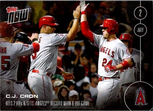 2016 Topps NOW 204 C.J. Cron Angels Game Hit Record NUR 298 gedruckt RAR SP - Bild 1 von 2
