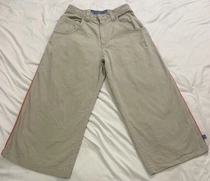 Vintage JNCO Scoops Mens 32x30 Khaki Baggy Wide Leg Skater Jeans Rare - Picture 1 of 17