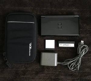 Nintendo DS Lite (Black w/ Carrying Case, OEM Charger & Accessories) - Picture 1 of 18