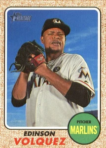 2017 Topps Heritage Baseballkarte #623 Edinson Volquez - Bild 1 von 1