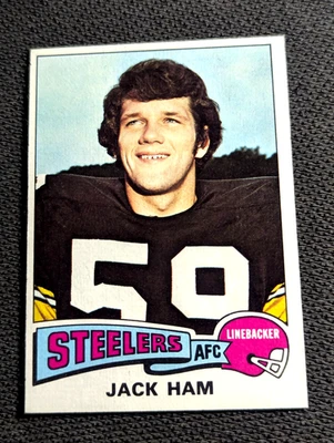 1975 Topps #125 Jack Ham Pittsburgh Steelers Football Card-VG+(stain/back) - Image 1 of 3