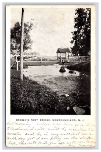 Postal: NJ Brown's Foot Bridge, Terranova, Nueva Jersey - Publicado - Imagen 1 de 2