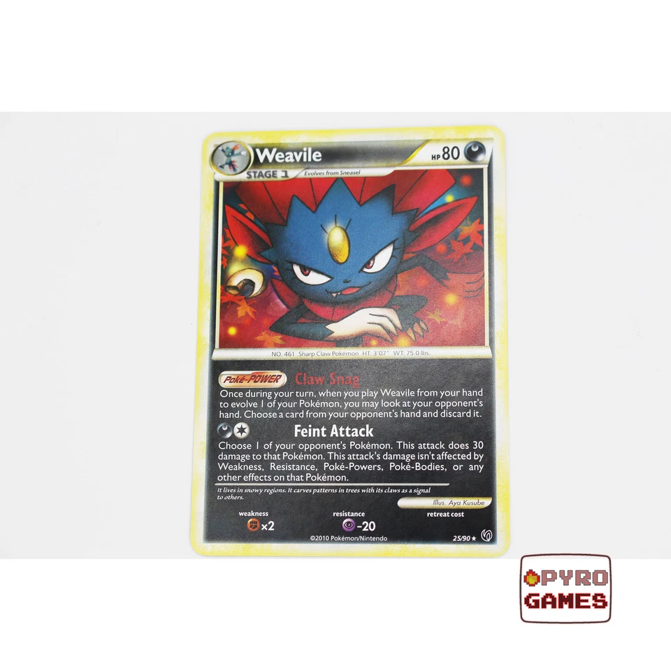 Weavile - HGSS Undaunted - 25/90 - Rare (Very Good Condition) - Pokemon TCG - Image 1 of 1
