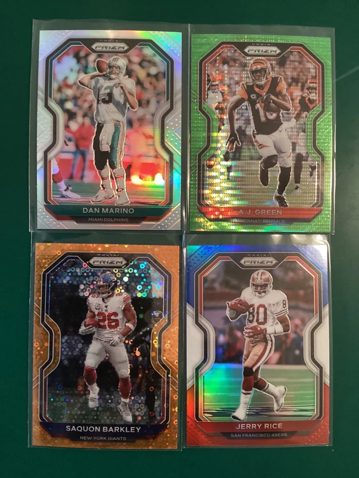 2020 Prizm Football Parallel U Pick Silver Red White Blue Green Pulsar Ice Disc1 - Image 1 of 1