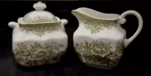 Parlament Premiere asiatische Fasane Blumen Sahne & Zuckerdose grün auf weiß - Bild 1 von 23