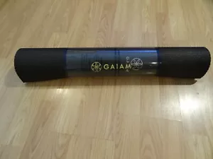 New Gaiam Evolve Reversable Yoga Mat - Black & Yellow - Picture 1 of 2