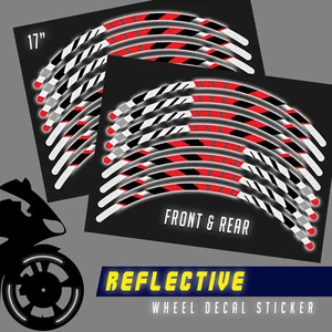 Retroreflective 17" Rim Wheel Sticker SH17 For Honda CB1000R 2008-2021 - Picture 1 of 13