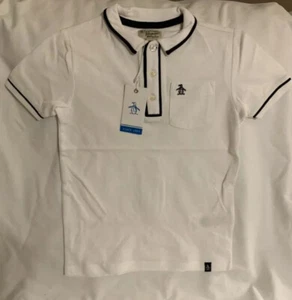 Original Penguin Boys Kids Bright White Polo 6-7 yrs BNWT - Picture 1 of 3