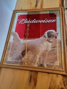 2001 ESPEJO DE CERVEZA GRANDE BUDWEISER SIGNO PERRO DE CAZA ~COCER SPANIEL~ 33"" X 28"" - Imagen 1 de 13