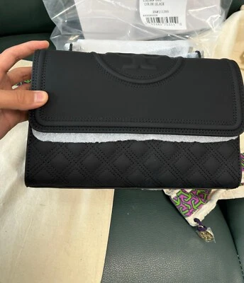 Tory Burch Fleming Matte Convertible Shoulder Bag Black - Image 1 of 4