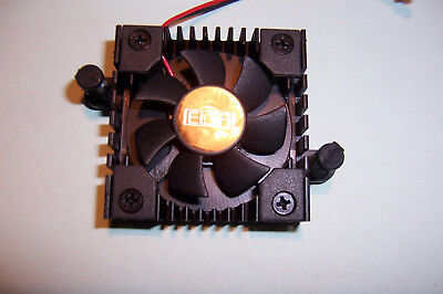 Fan Cooled Minature Heatsink Power LED CPU Voltage Regulator40 X 40mm 5V Fan NEW • 7.25£