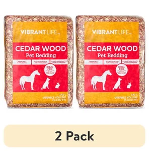 (2 pack) Vibrant Life Cedar Pet Bedding, 141 L,Fresh, all Natural Scent, New - Picture 1 of 8