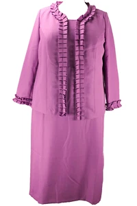NEU Roaman's Orchidee Übergröße 16 W Plissee Jacke und Kleid Set Outfit - Bild 1 von 7