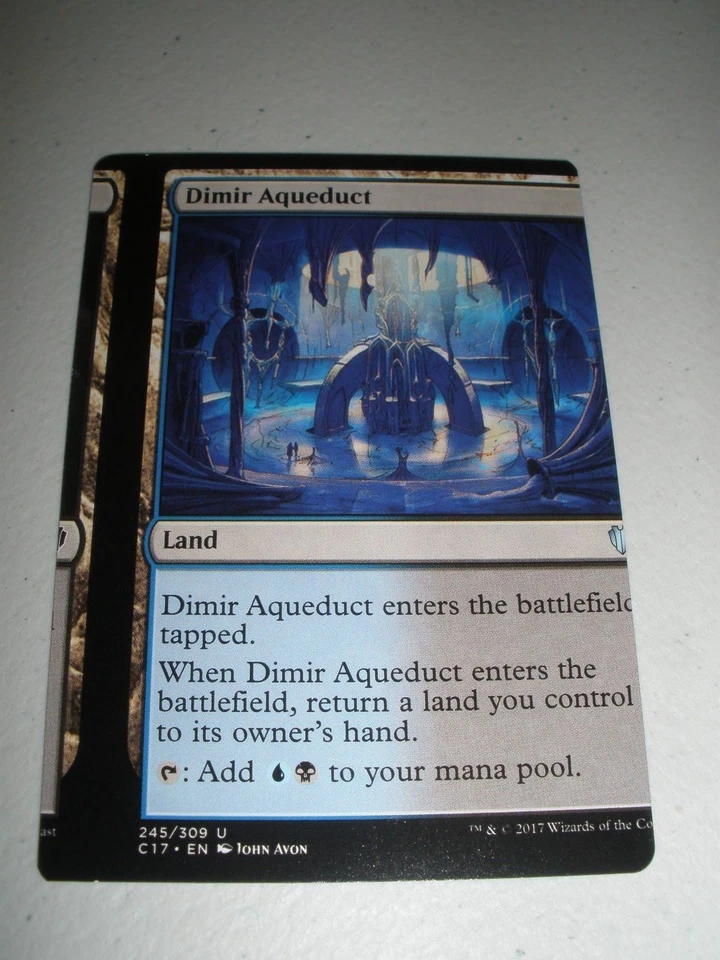 MTG Magic Commander Miscut Misprint Dimir Aqueduct x1 NM - Image 1 of 1