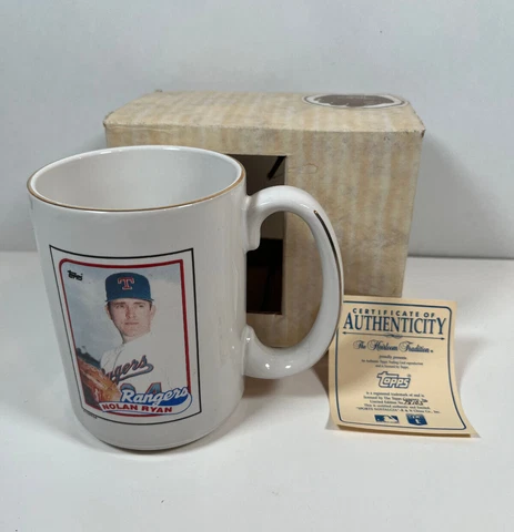 Topps The Heirloom Tradition NOLAN RYAN Ceramic Mug COA Rookie Ball Baseball MLB Cover