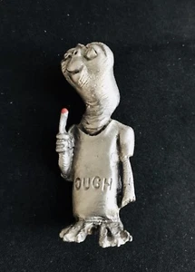 Pewter ET Extra Terrestrial Alien Phone Home Ouch Silver Metal Figurine B - Picture 1 of 2