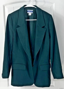 Blazer vintage Pendleton donna taglia 12 verde 100% lana vergine USA Woolmark - Foto 1 di 11