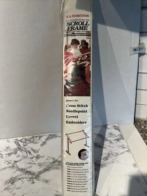 FA Edmunds 8.5x24 Hardwood Split Rail Scroll Frame Needlepoint Cross Stitch New - Image 1 of 4