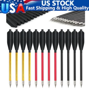 6.5" Black/Red/Gold Aluminum Crossbow Bolts Arrows For Pistol Crossbow Archery - Picture 1 of 18
