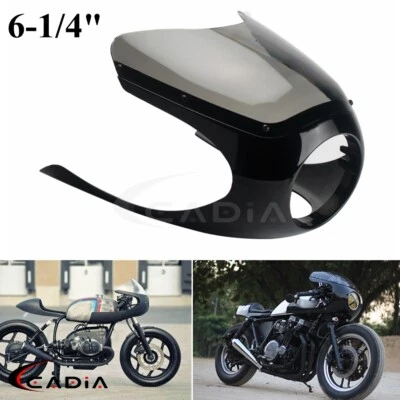 6-1/4" Headlight Half Fairing For Cafe Racer Bobber Yamaha BMW Honda Kawasaki  - image 1 of 4