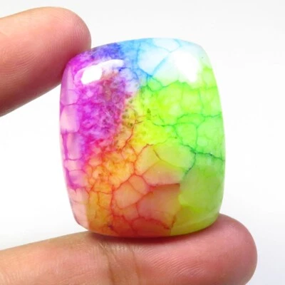 Natural Solar Gemstone 32x27mm Solar Quartz Multi baguette Plain Cabochon SR-295 - Image 1 of 4