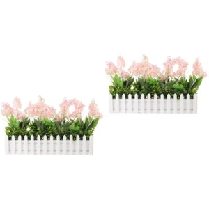 2 Pack Simulierte Sonnenblume Hyazinthenblüten Kunstblumen-Set Büro - Bild 1 von 12