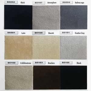 ECO ROHS 0.5 MM MICROFIBER ULTRASUEDE AUTO CAR HEADLINER UV PROTECTS BLACK 61"W - Picture 1 of 42