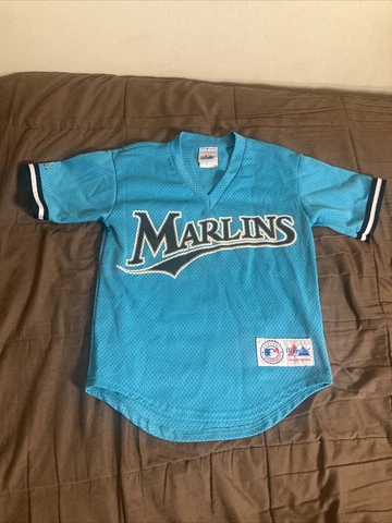 Vintage Florida Marlins MLB Baseball Jersey Size Youth Medium Majestic USA Cover