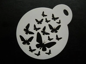 60 mm Plantilla de diseño de mariposas decoloración de pastel, galleta, artesanía y pintura facial - Imagen 1 de 1