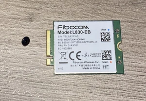 01AX761 Lenovo ThinkPad T480s / T490 Carbon Fibocom L830-EE 4G LTE Wireless Card - Bild 1 von 1