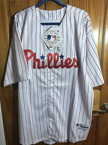 CLIFF LEE AUTHENTIC PHILADELPHIA PHILLIES MAJESTIC PINSTRIPE JERSEY SIZE 56 NWT Cover