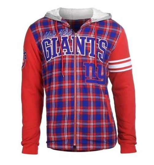 Chaqueta con Capucha de Franela de los New York Giants FOCO Para Hombres Grande con Licencia NFL Sudadera con Capucha con Cremallera Foto 1 de 4